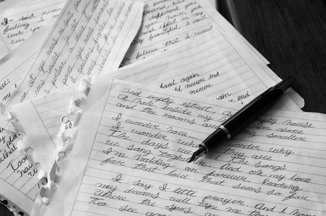 mystery writer at desk